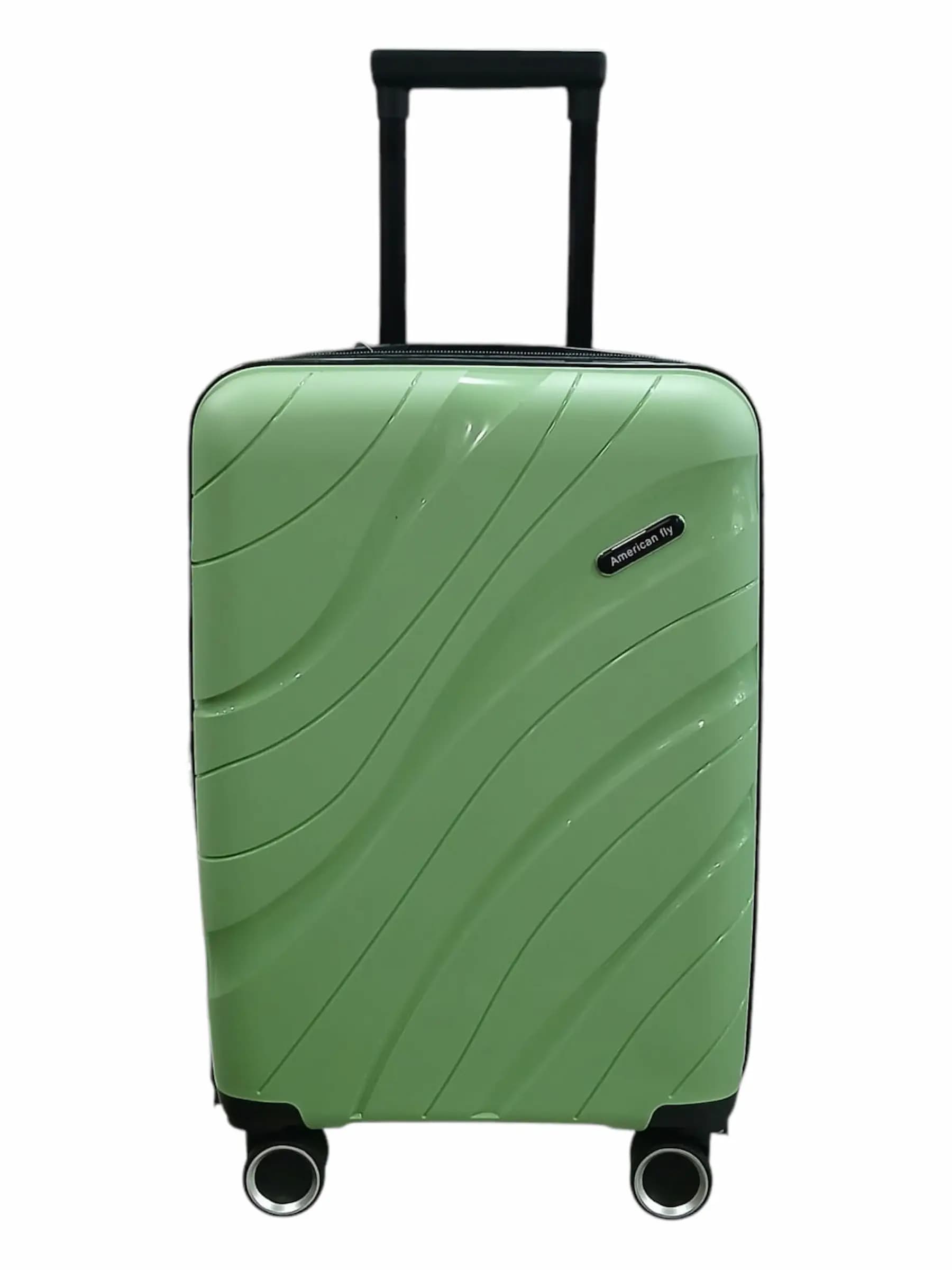 AMERICAN FLY VALIJA 55CM VERDE | RIGÍDA, 4 RUEDAS, LIVIANA