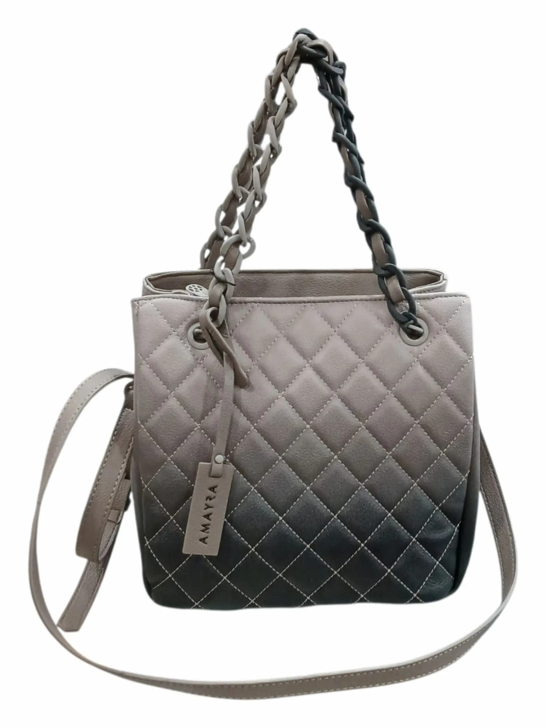 CARTERA AMAYRA 34CM NEGRA | SINTÉTICO