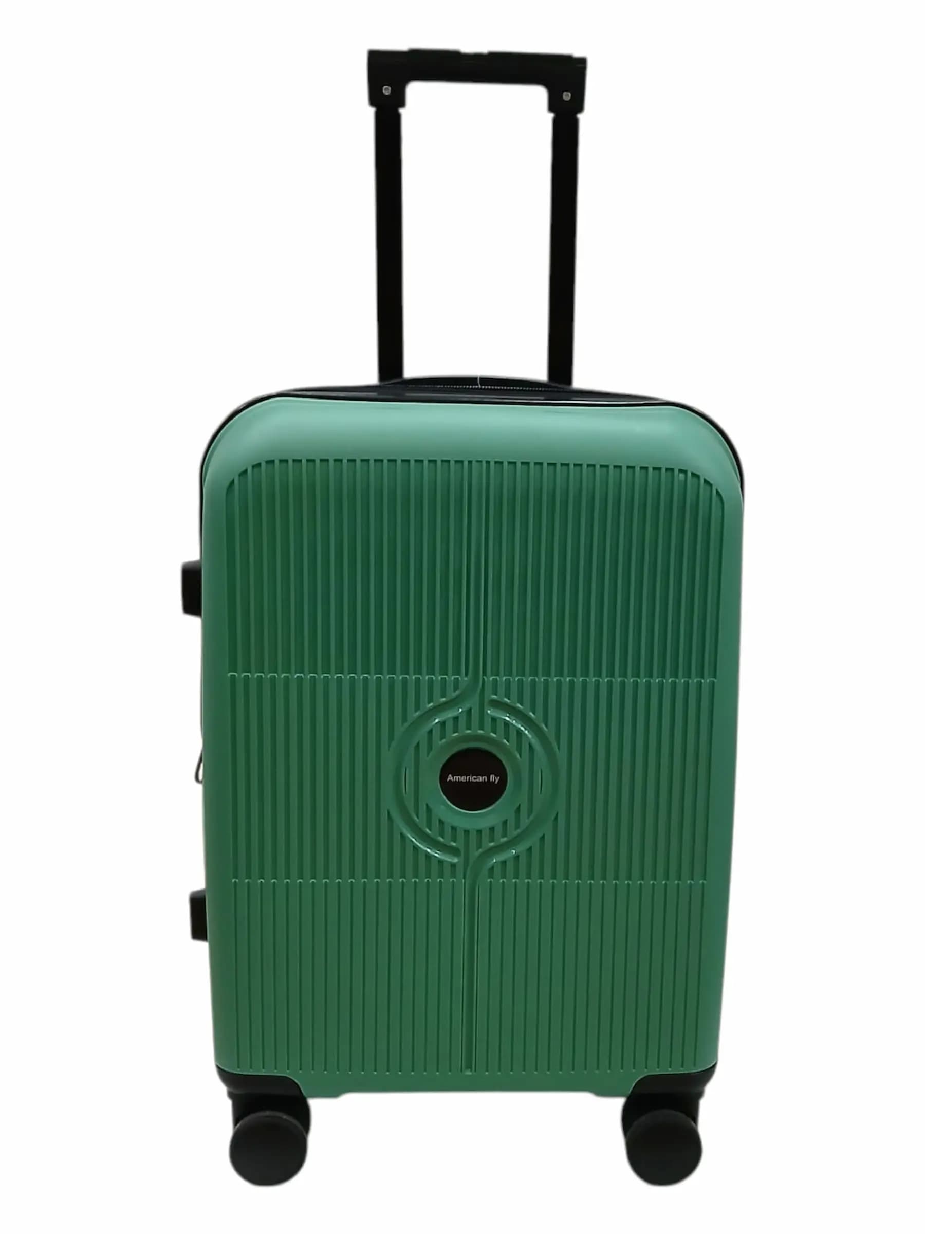 AMERICAN FLY VALIJA 55CM VERDE | RIGÍDA, 4 RUEDAS, LIVIANA