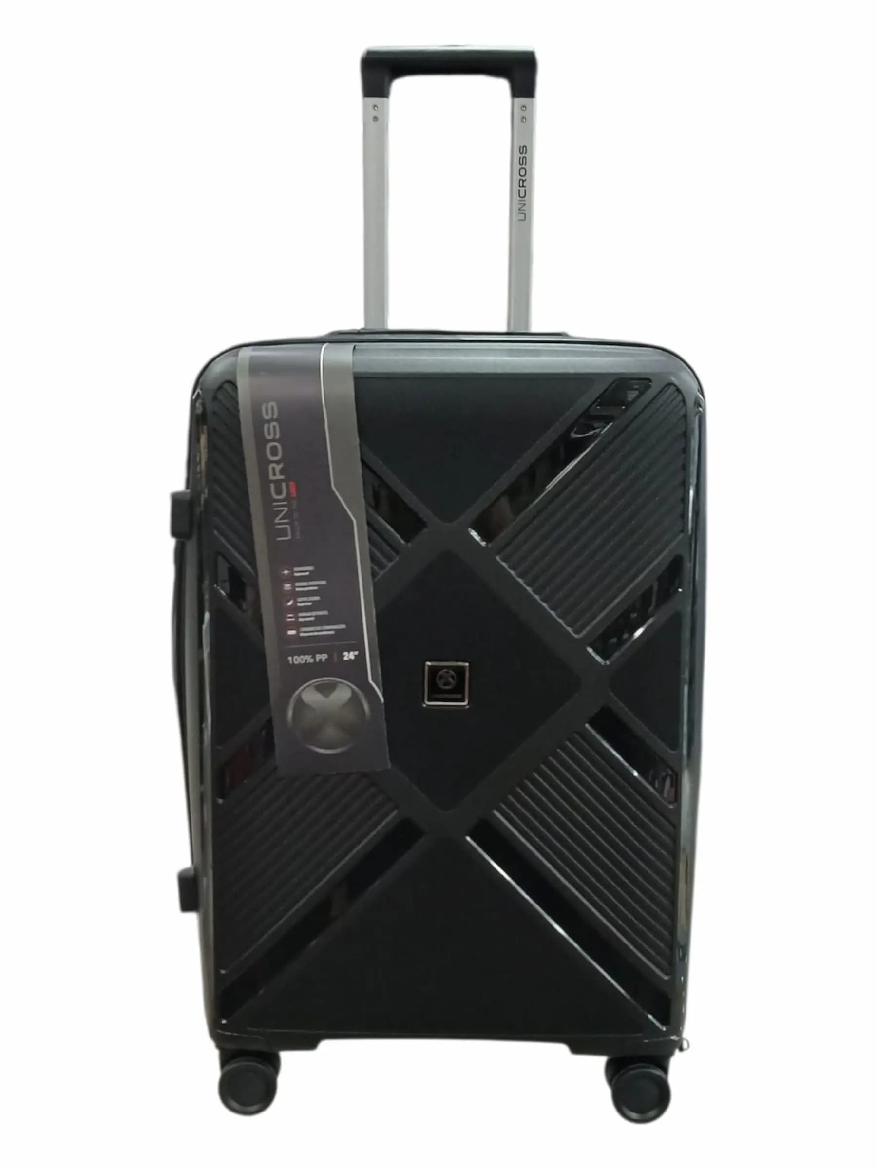 UNICROSS VALIJA 65CM NEGRA | RIGÍDA, 4 RUEDAS, LIVIANA