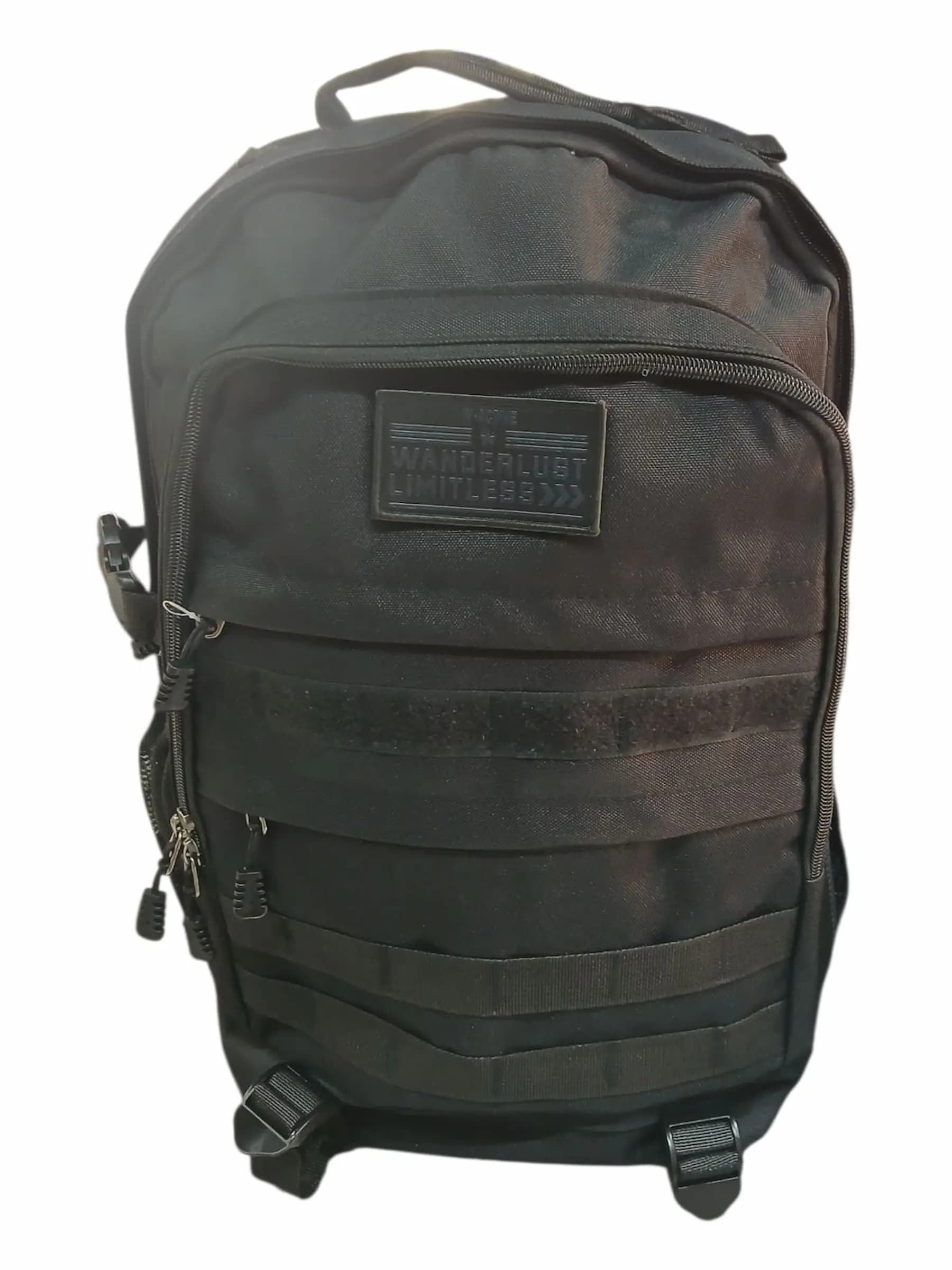 WANDERLUST MOCHILA TACTICA 46CM NEGRA | SINTÉTICO, CORREAS REGULABLES