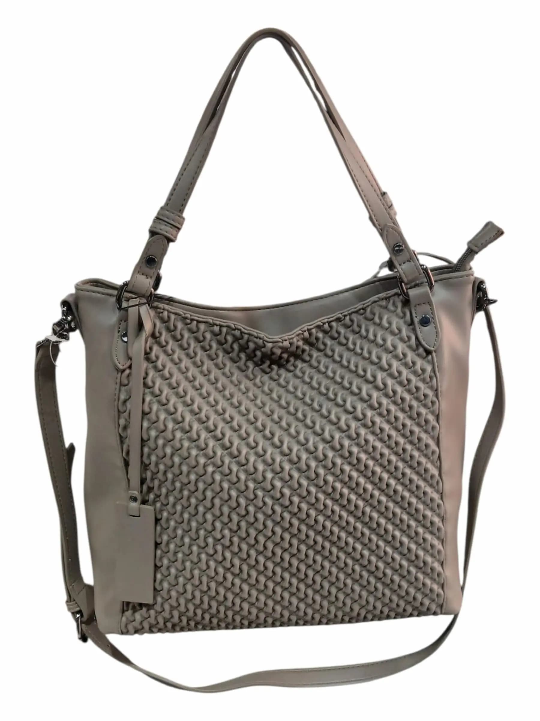 CARTERA AMAYRA 34CM GRIS | SINTÉTICO