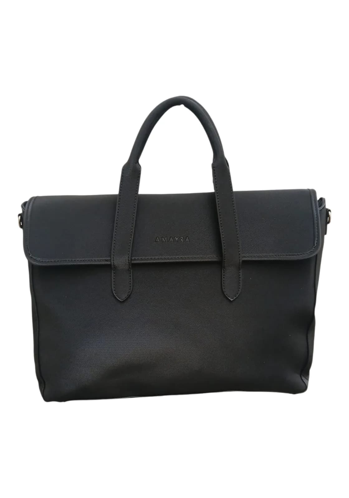 CARTERA AMAYRA 34CM NEGRO | SINTÉTICO