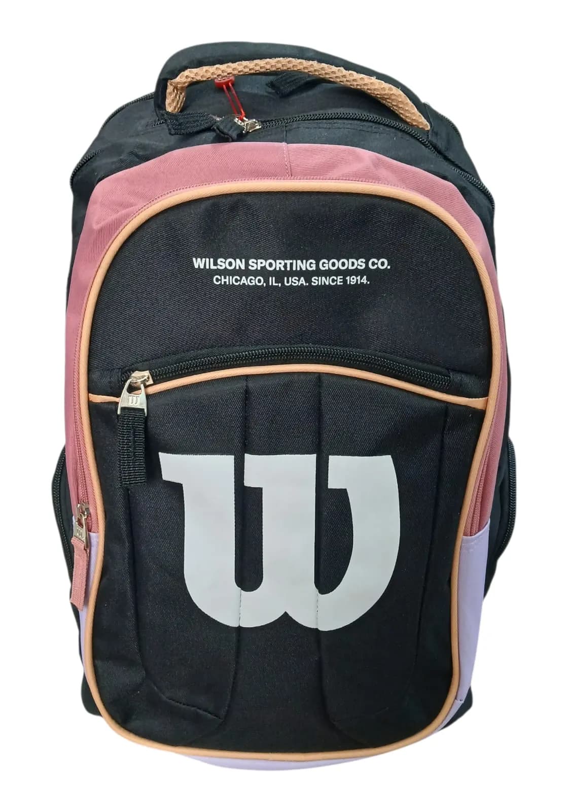 WILSON MOCHILA 40CM NEGRO C ROSA | PORTA-NOTEBOOK, CORREAS REGULABLES