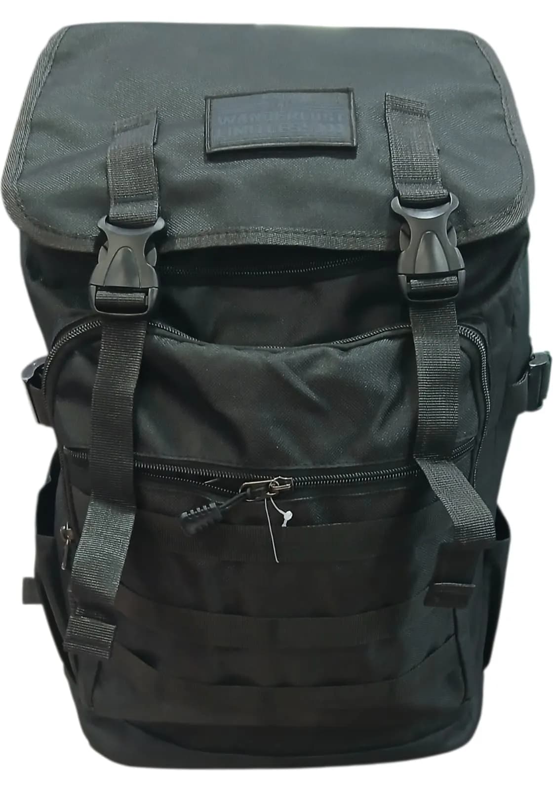 WANDERLUST MOCHILA TACTICA NEGRA | SINTÉTICO, CORREAS REGULABLES