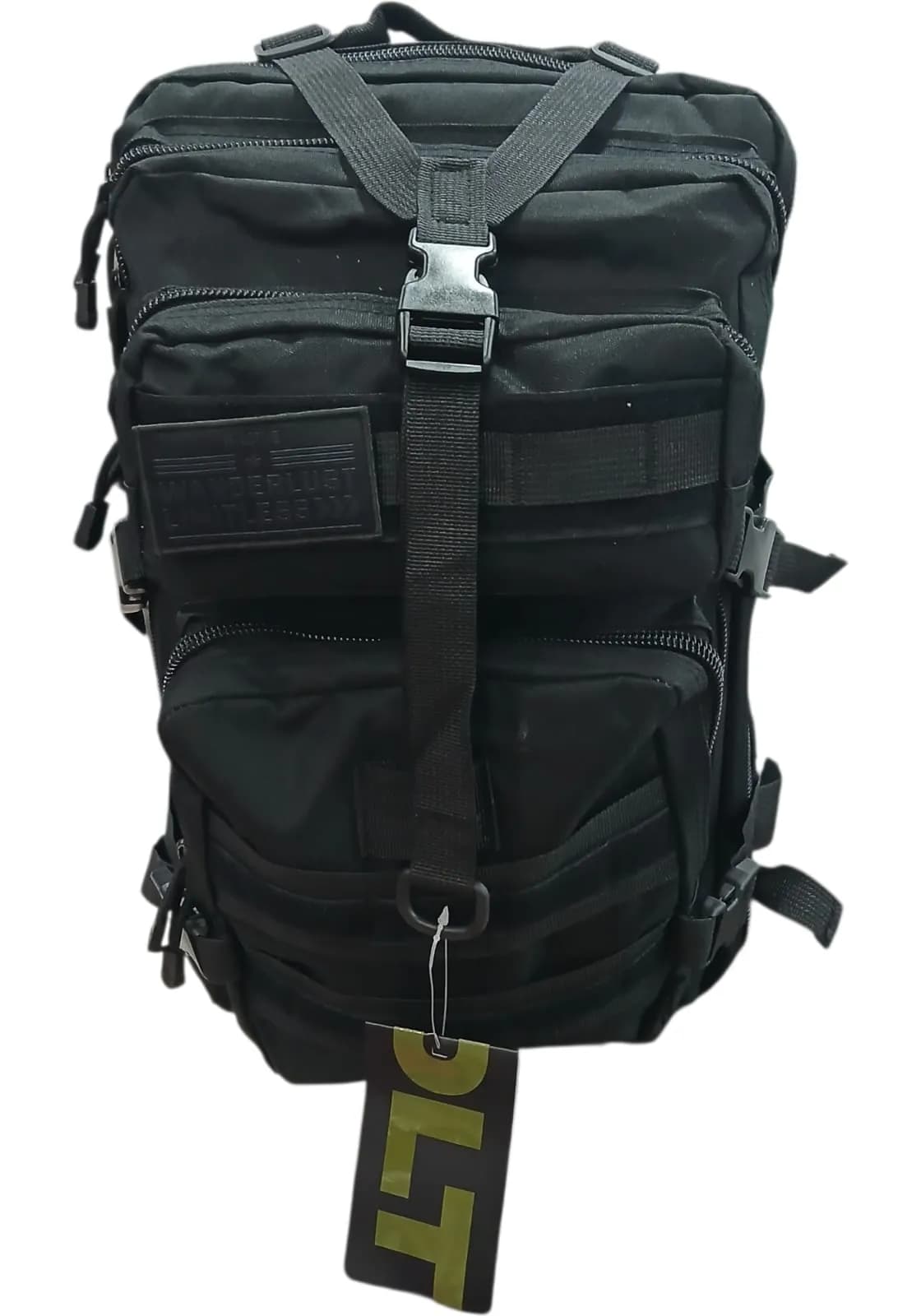 WANDERLUST MOCHILA TACTICA NEGRA | SINTÉTICO, CORREAS REGULABLES