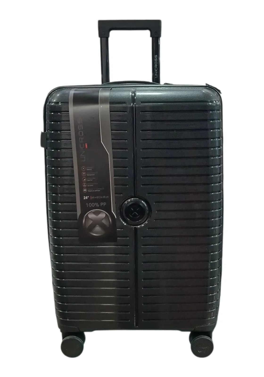 UNICROSS VALIJA 65CM NEGRO | RIGÍDA, 4 RUEDAS, LIVIANA