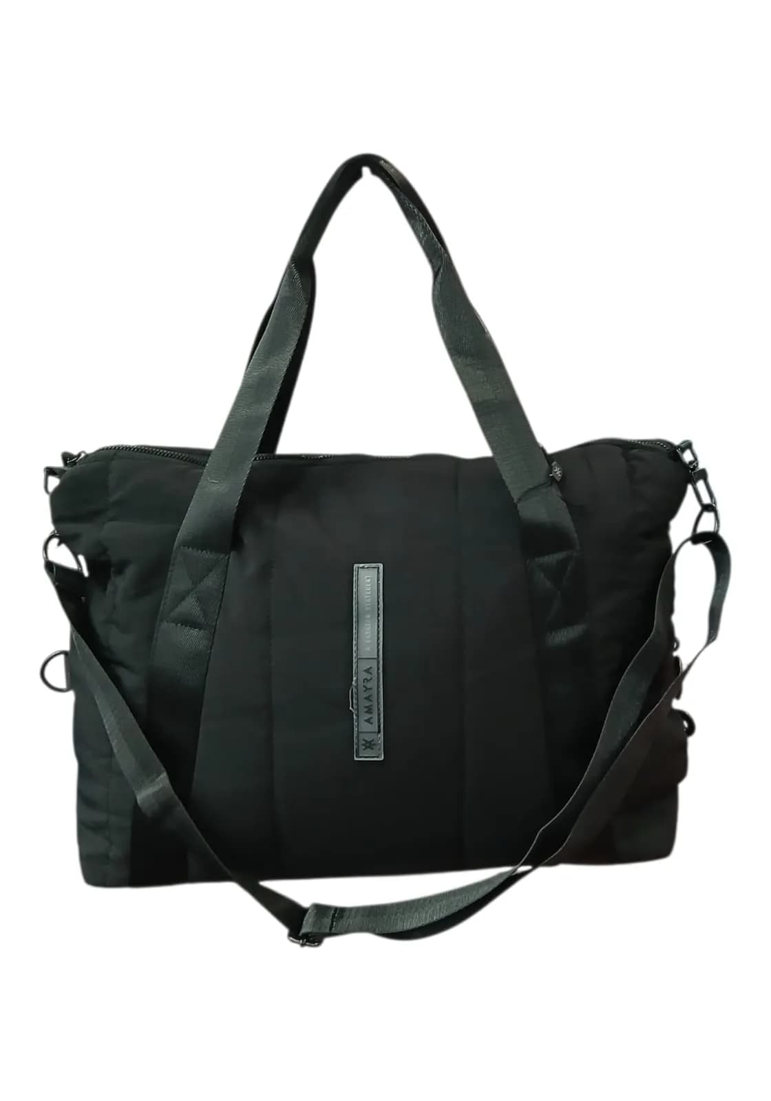 CARTERA AMAYRA 34CM NEGRA | SINTÉTICO