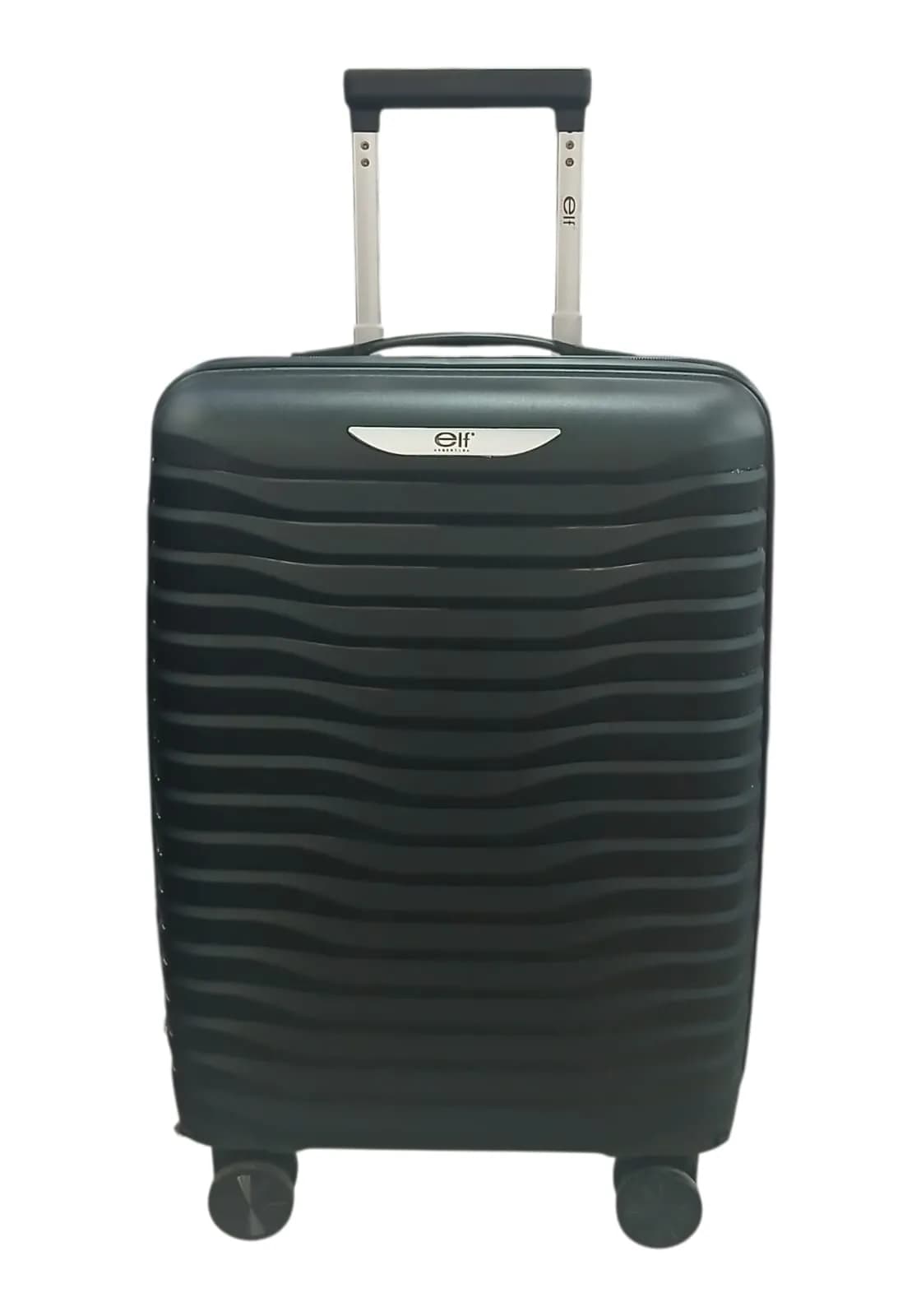 ELF VALIJA 55CM NEGRA | RIGÍDA, 4 RUEDAS, LIVIANA