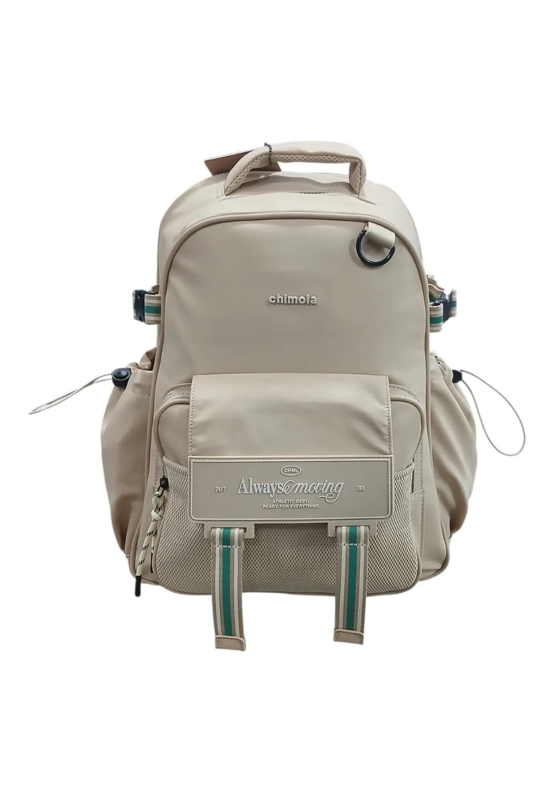 CHIMOLA MOCHILA 40CM BEIGE | PORTA-NOTEBOOK, CORREAS REGULABLES