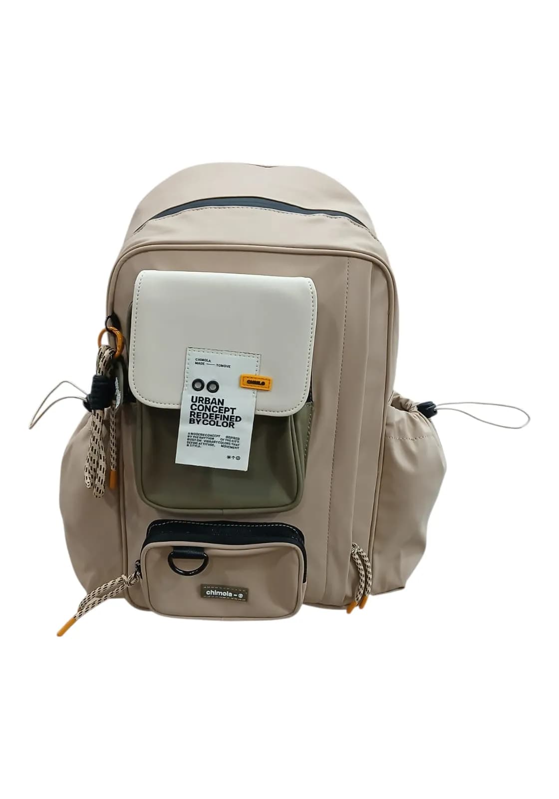 CHIMOLA MOCHILA 32CM CAMEL | SINTÉTICO, CORREAS REGULABLES