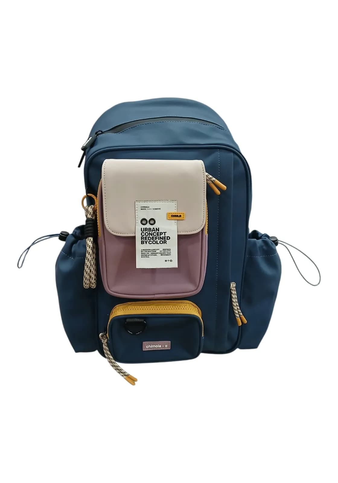CHIMOLA MOCHILA 32CM AZUL | SINTÉTICO, CORREAS REGULABLES