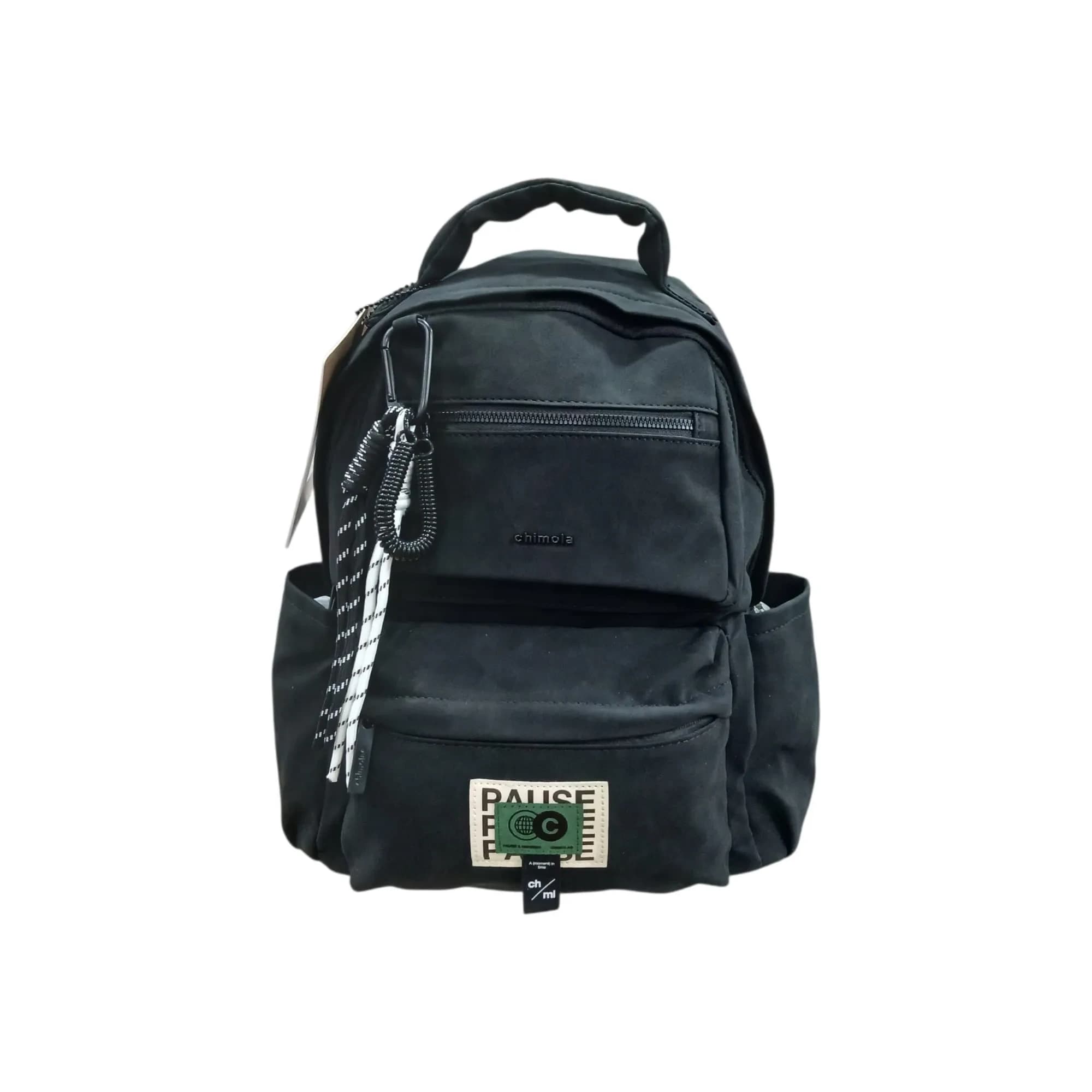 CHIMOLA MOCHILA 32CM NEGRO | SINTÉTICO, CORREAS REGULABLES