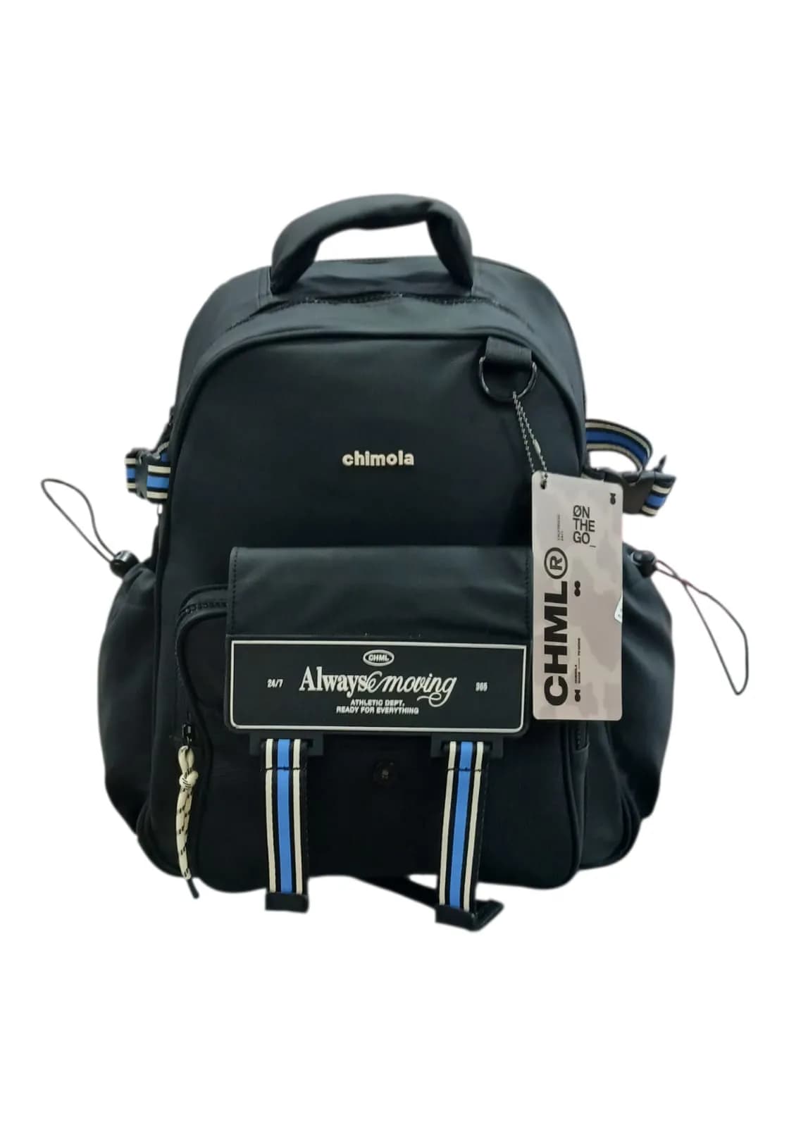 CHIMOLA MOCHILA 40CM NEGRA | PORTA-NOTEBOOK, CORREAS REGULABLES