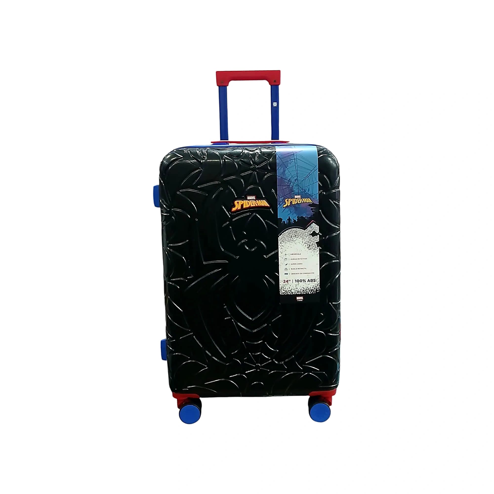 DISNEY SPIDERMAN VALIJA 65CM NEGRA | RIGÍDA, 4 RUEDAS, LIVIANA