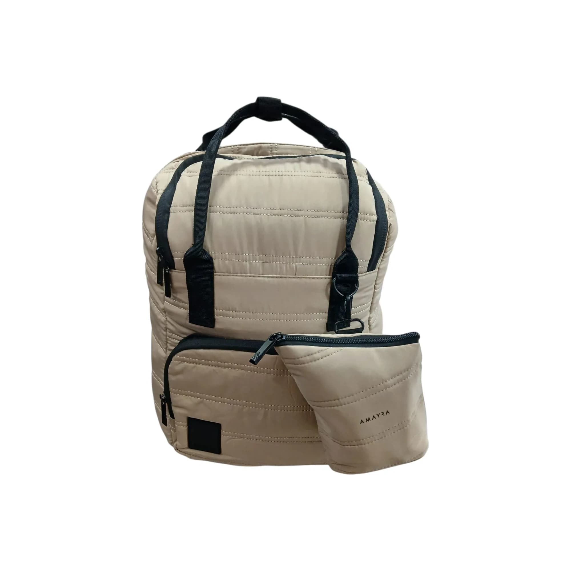 AMAYRA MOCHILA MATERA 40CM CAMEL | PORTA-NOTEBOOK, CORREAS REGULABLES