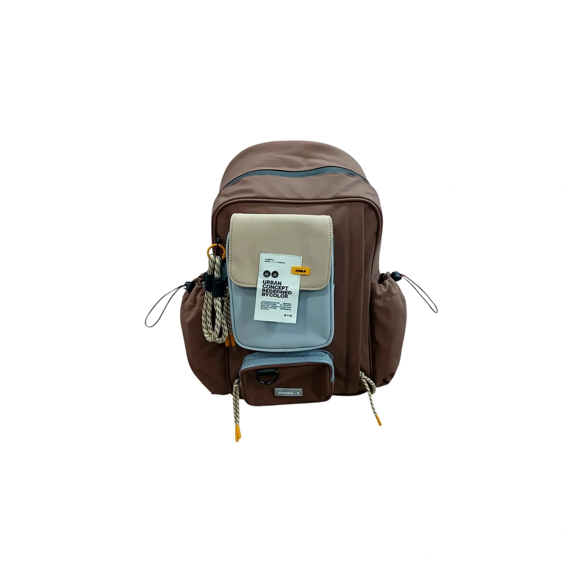 CHIMOLA MOCHILA 32CM CHOCOLATE | SINTÉTICO, CORREAS REGULABLES