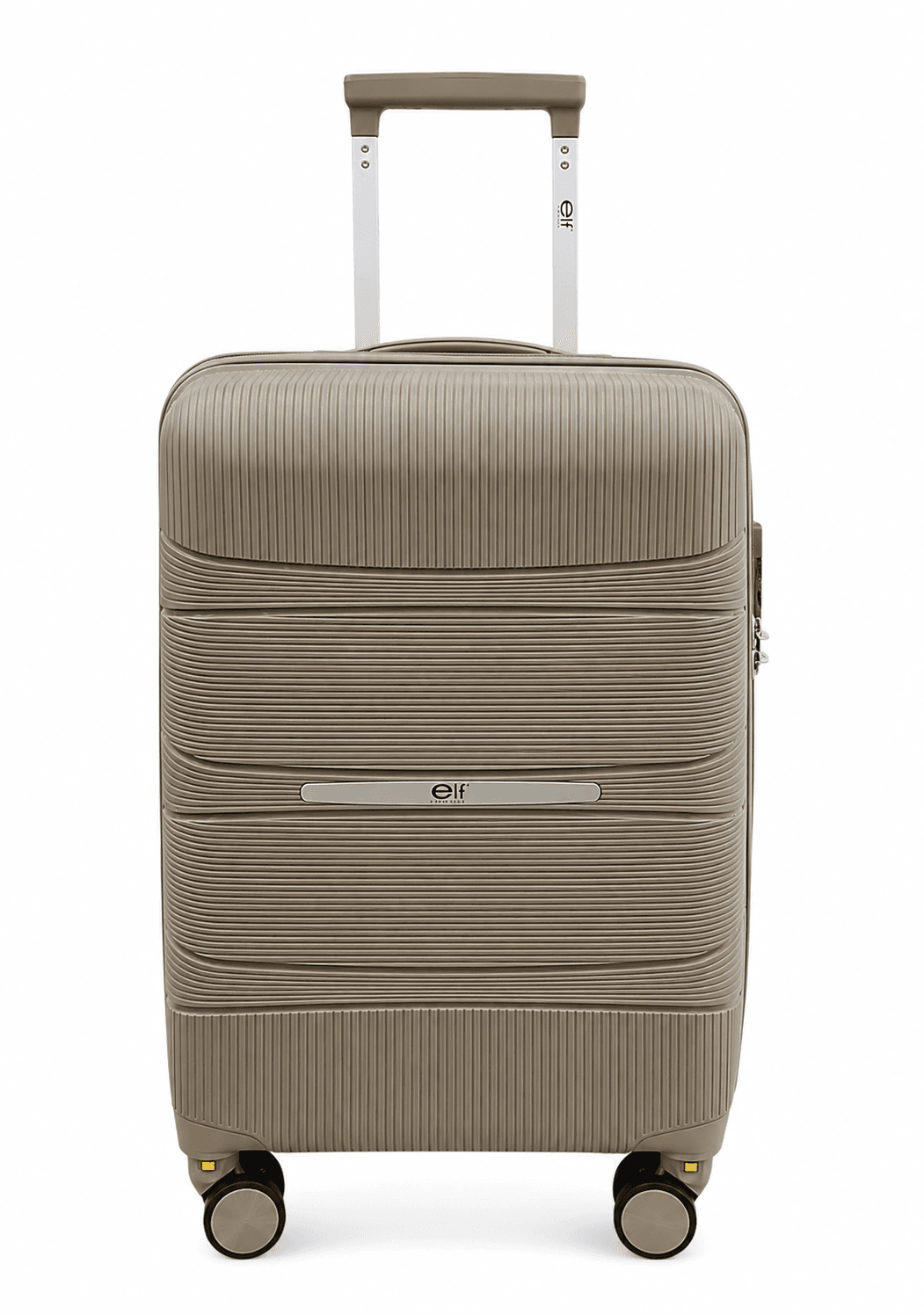 Elf Valija 55CM Beige | Rigída, 4 Ruedas, Liviana