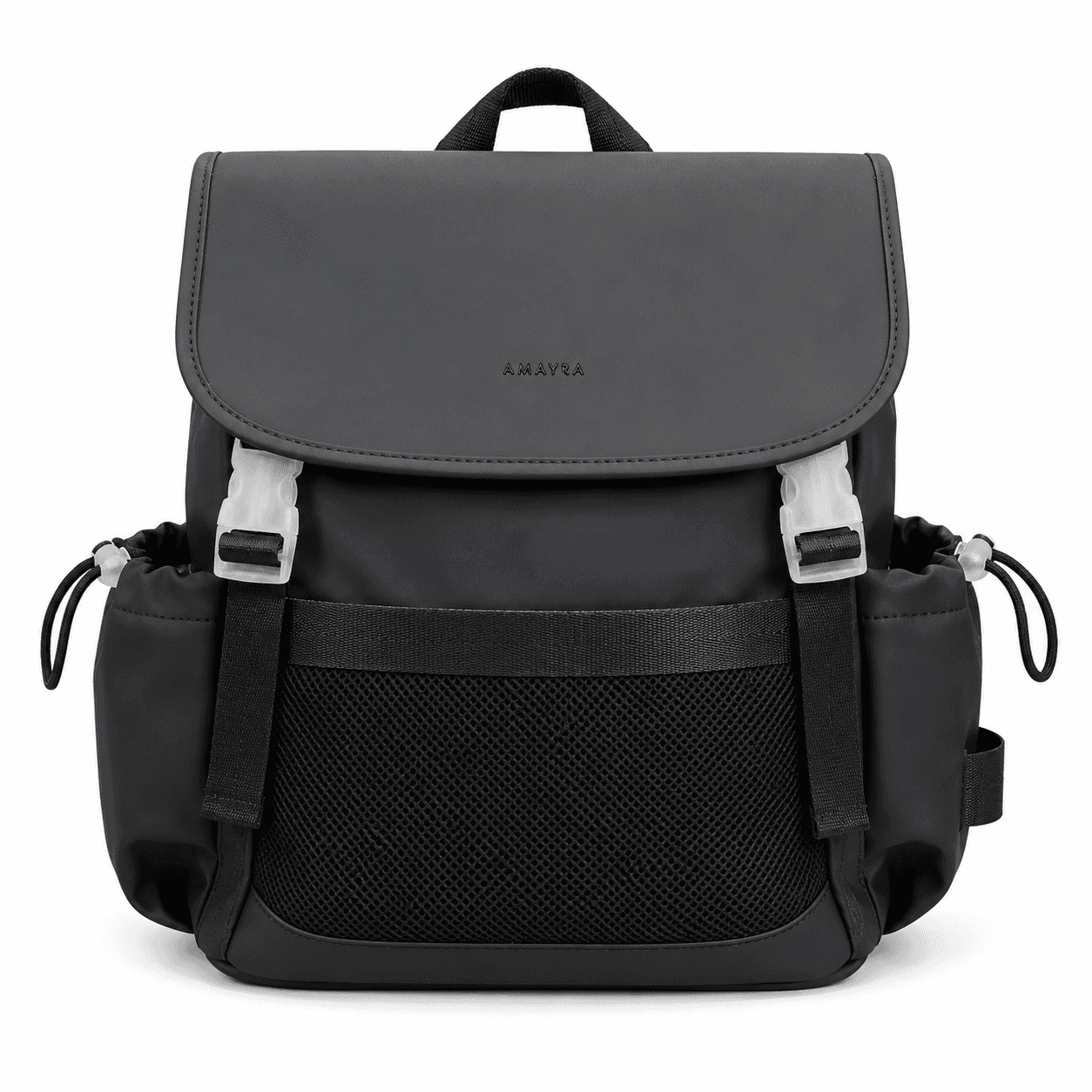 Amayra Mochila 32cm Negro | Sintético, Correas Regulables