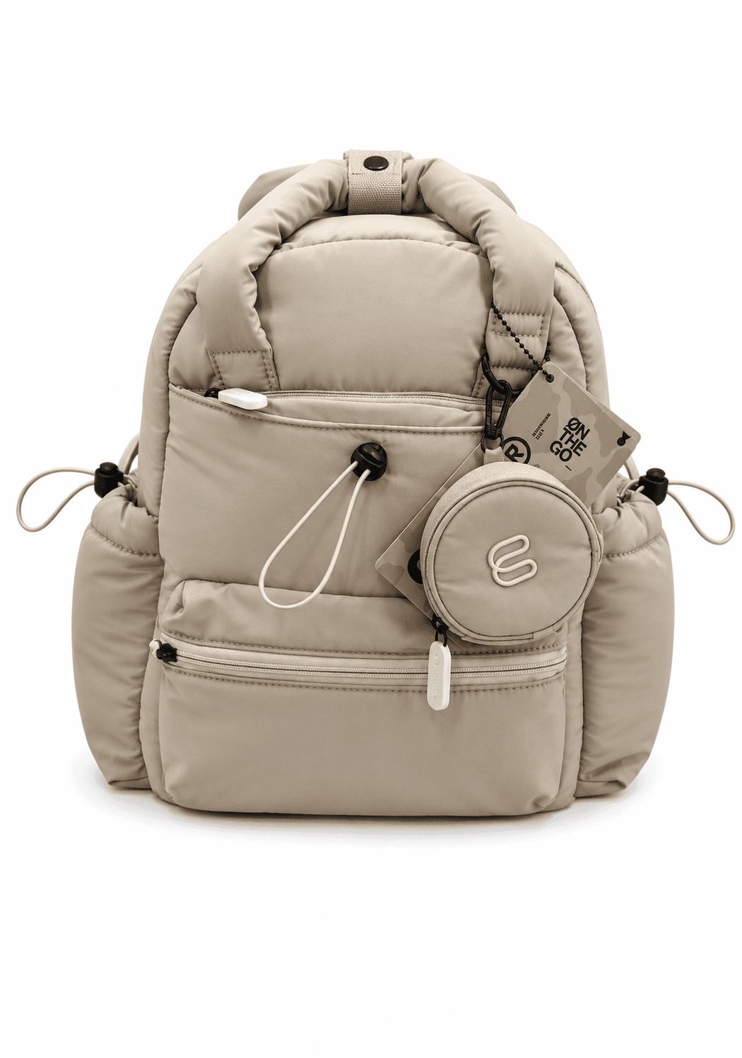CHIMOLA MOCHILA 32CM CAMEL | SINTÉTICO, CORREAS REGULABLES