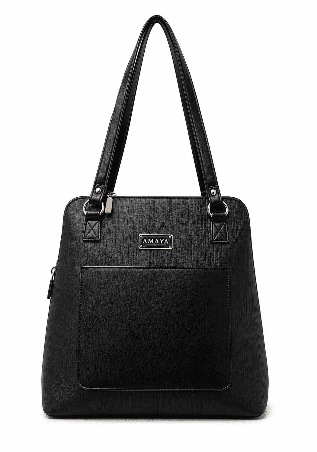 Amayra Mochila 32cm Negra | Sintético, Correas Regulables