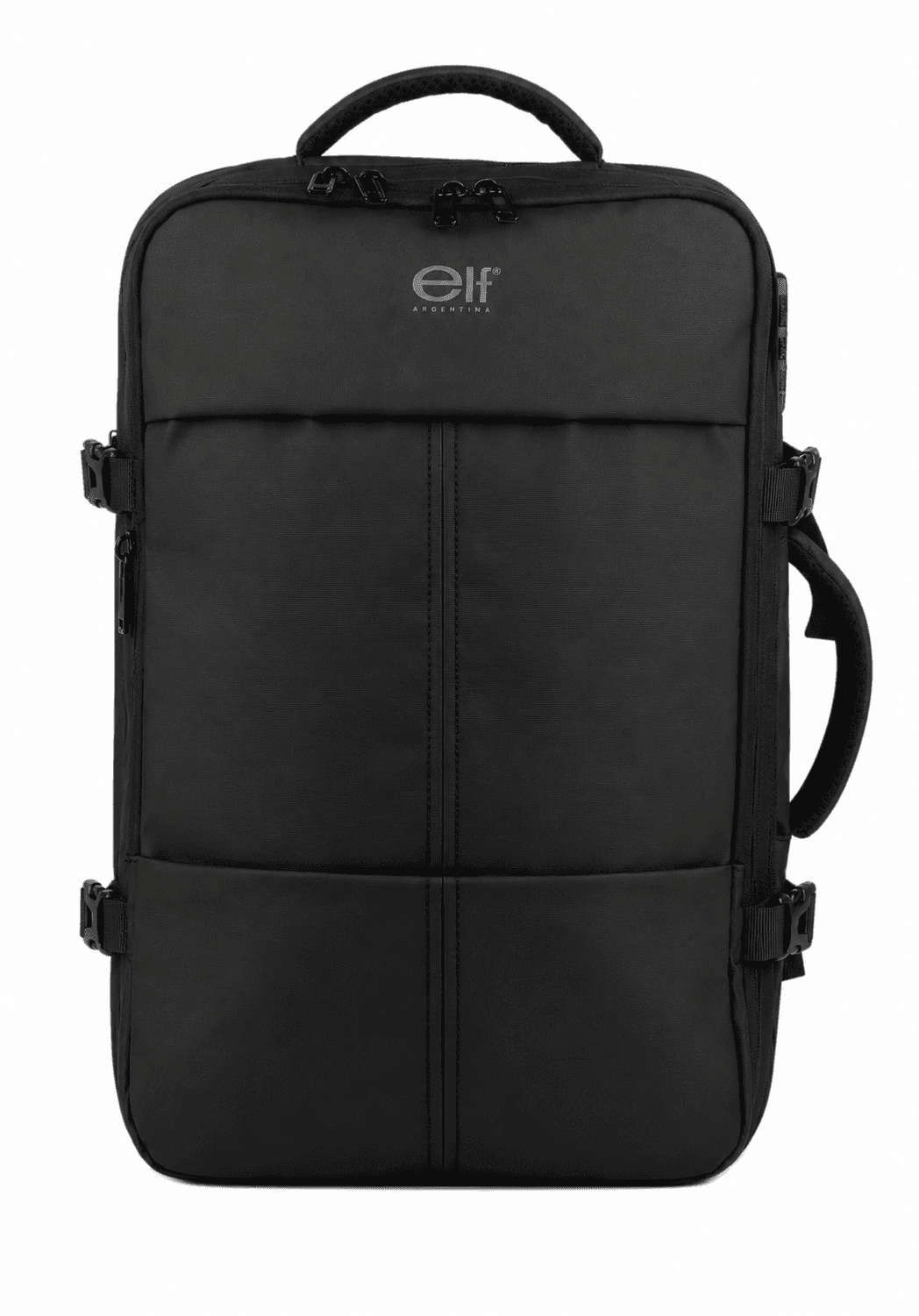 Elf Mochila Viajera 50cm Negro C/ Válvula | Sintético, Correas Regulables