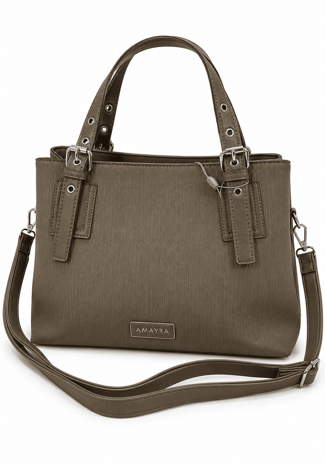 Cartera Amayra 34cm Visón | Sintético