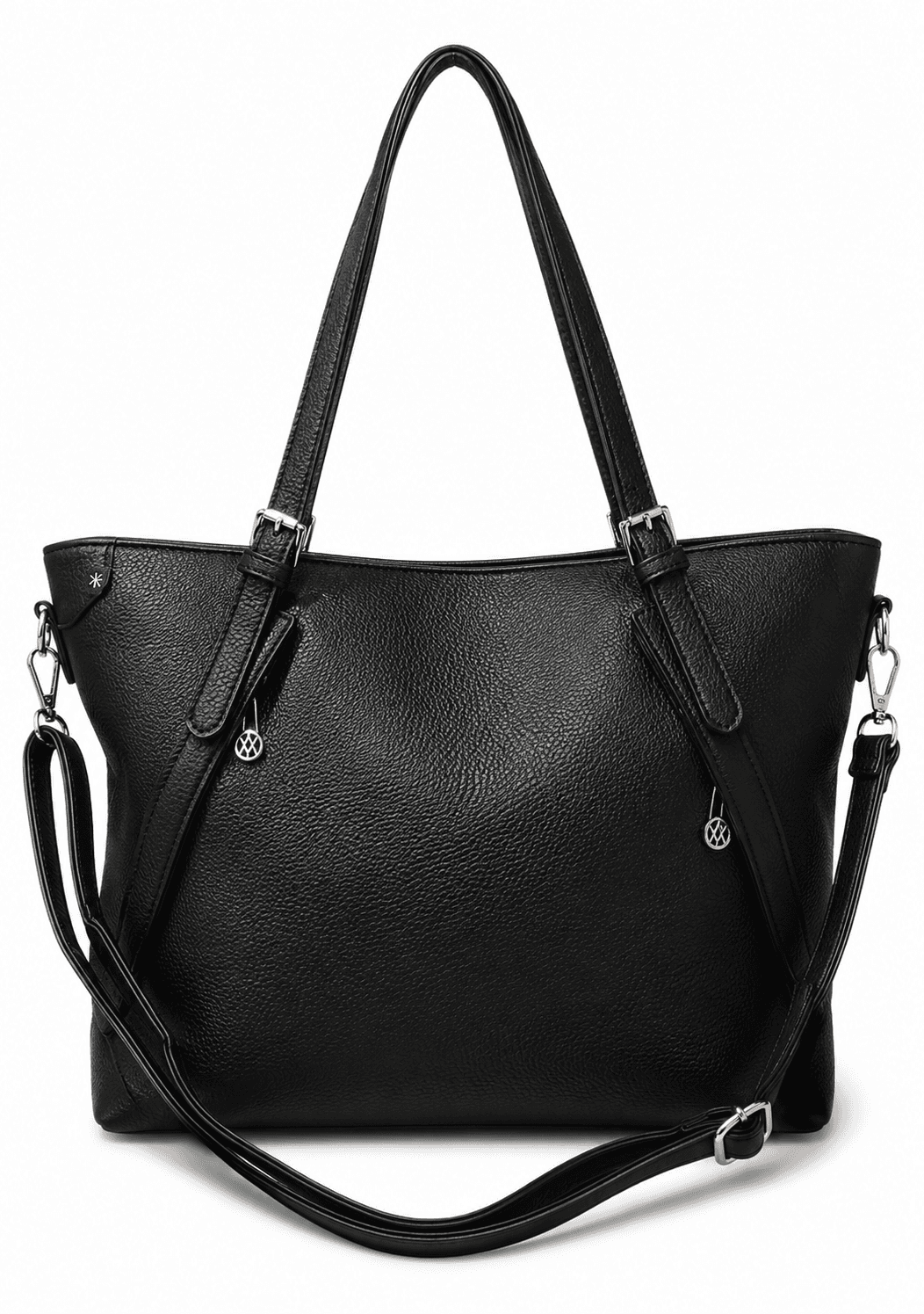 Cartera Amayra 34cm Negro | Sintético