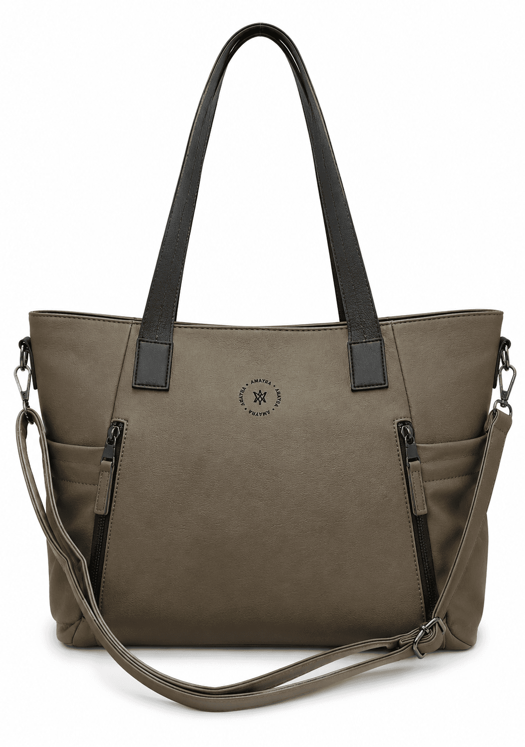 Cartera Amayra 34cm Café | Sintético