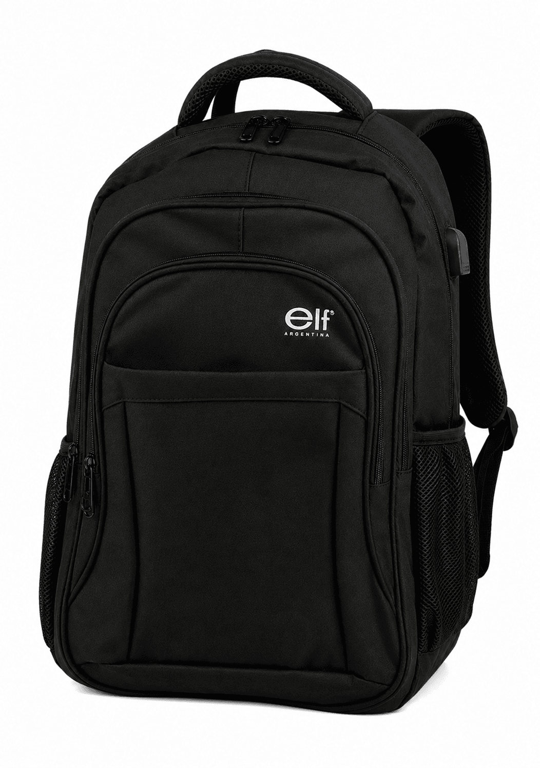 Elf Mochila 40cm Negro | Porta-Notebook, Correas Regulables