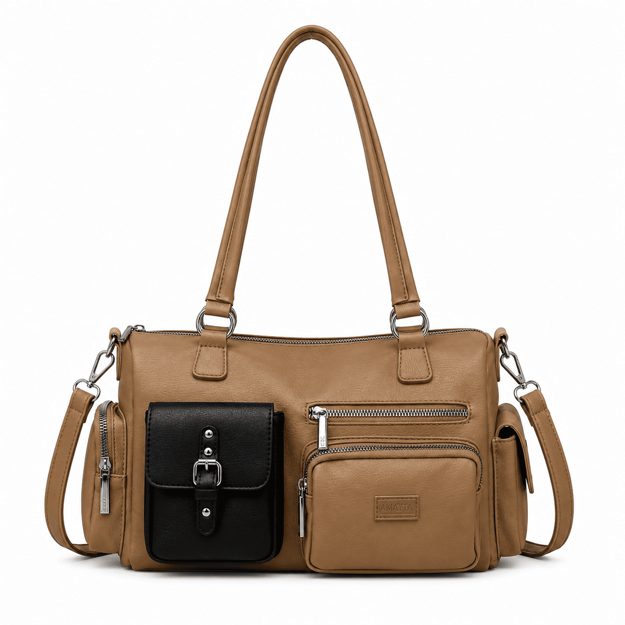 Cartera Amayra 34cm Visón | Sintético