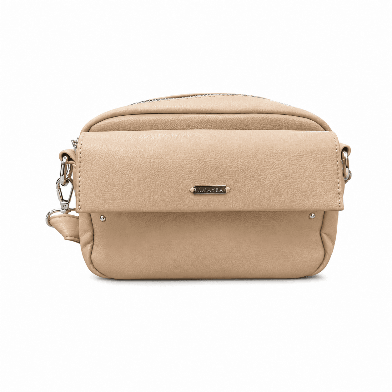 Cartera Amayra 14cm Crema | Sintético