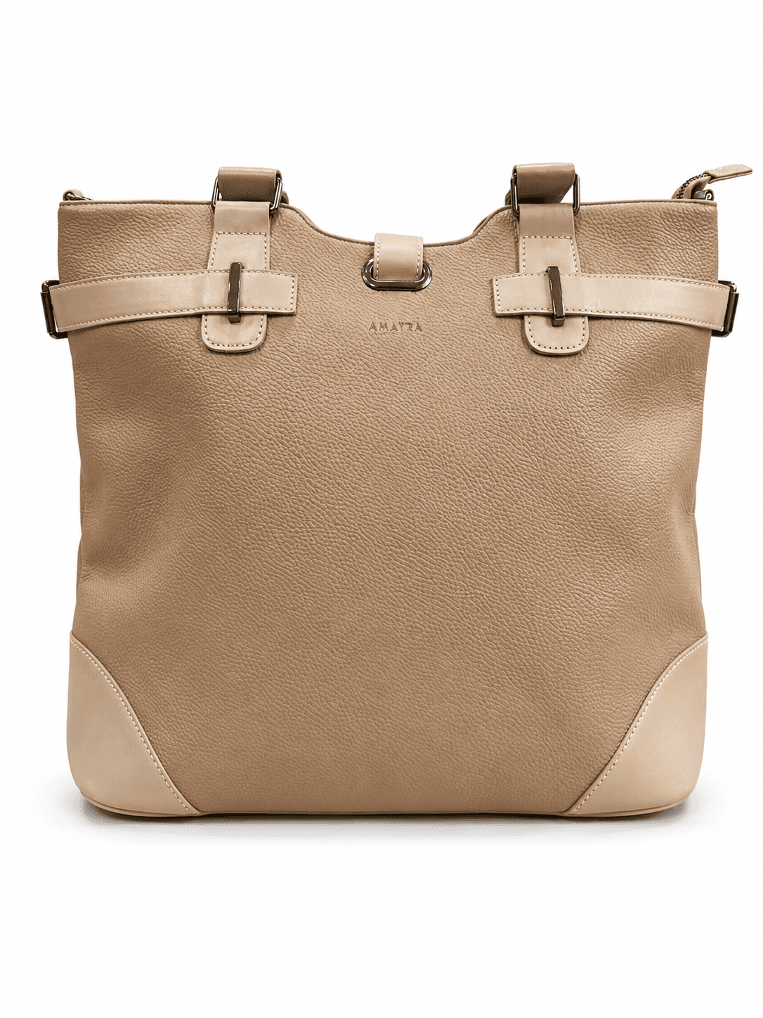 Cartera Amayra 34cm Camel | Sintético