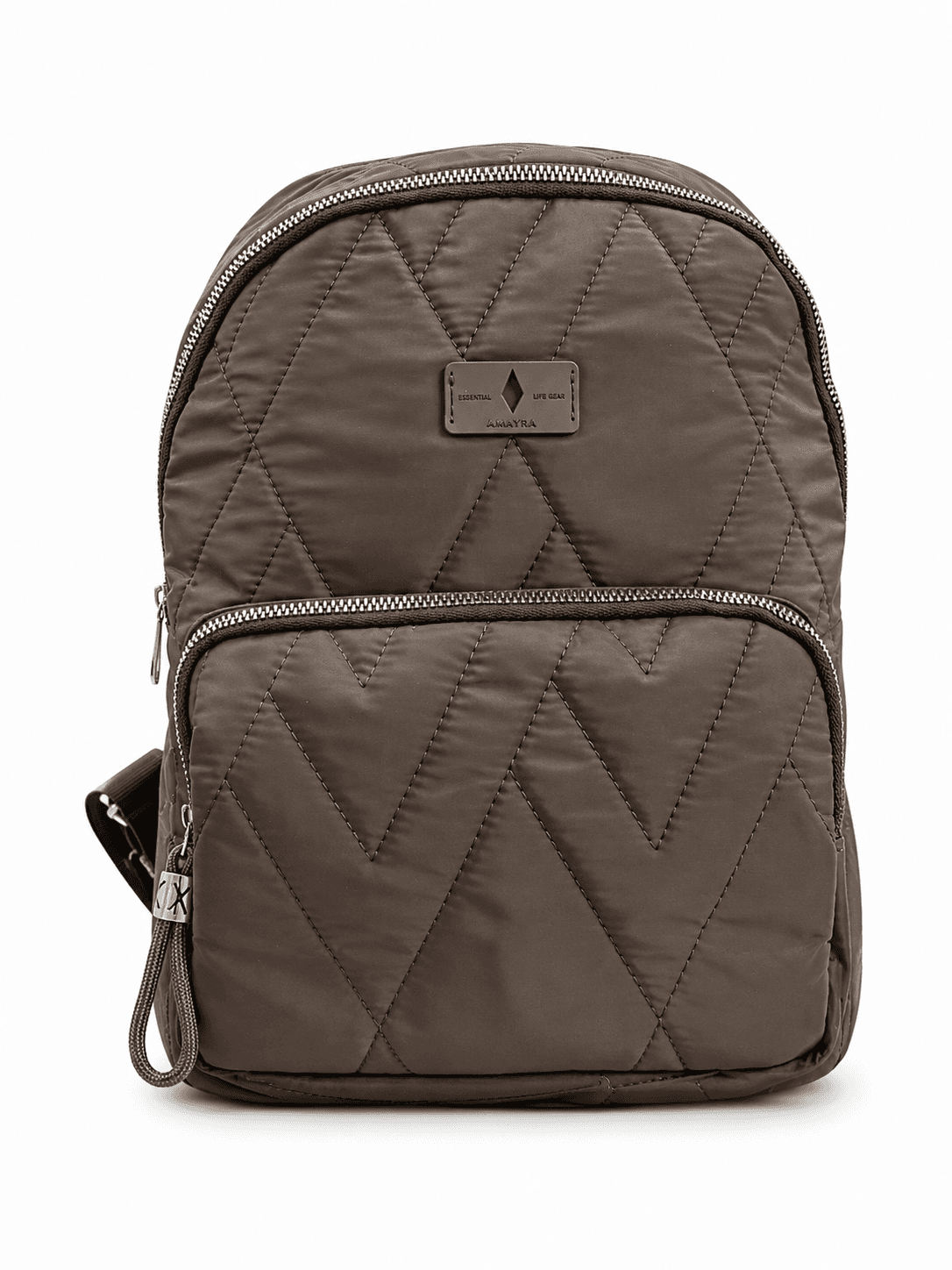 Amayra Mochila 32cm Café | Sintético, Correas Regulables
