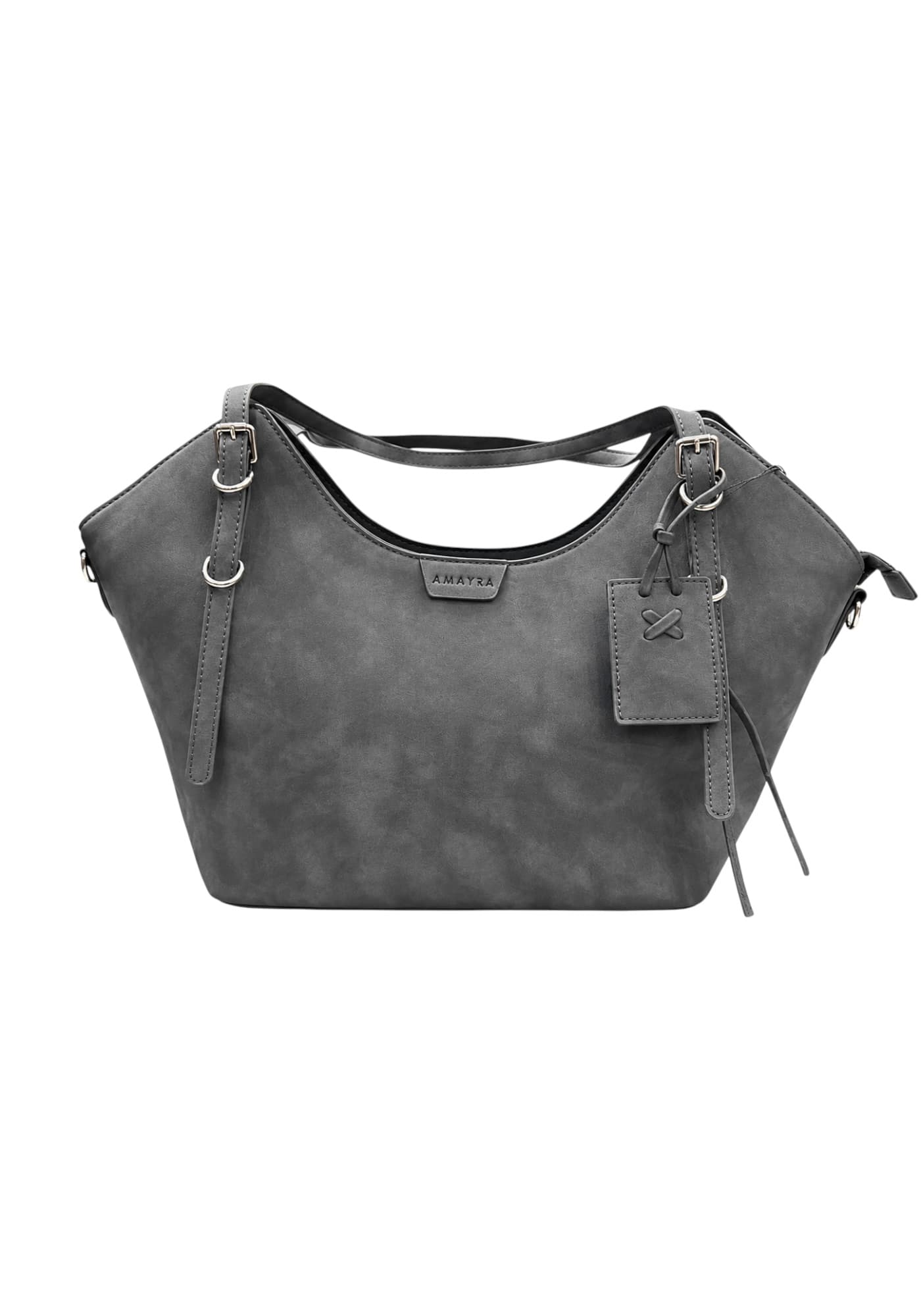 Cartera Amayra 34cm Negra | Sintético