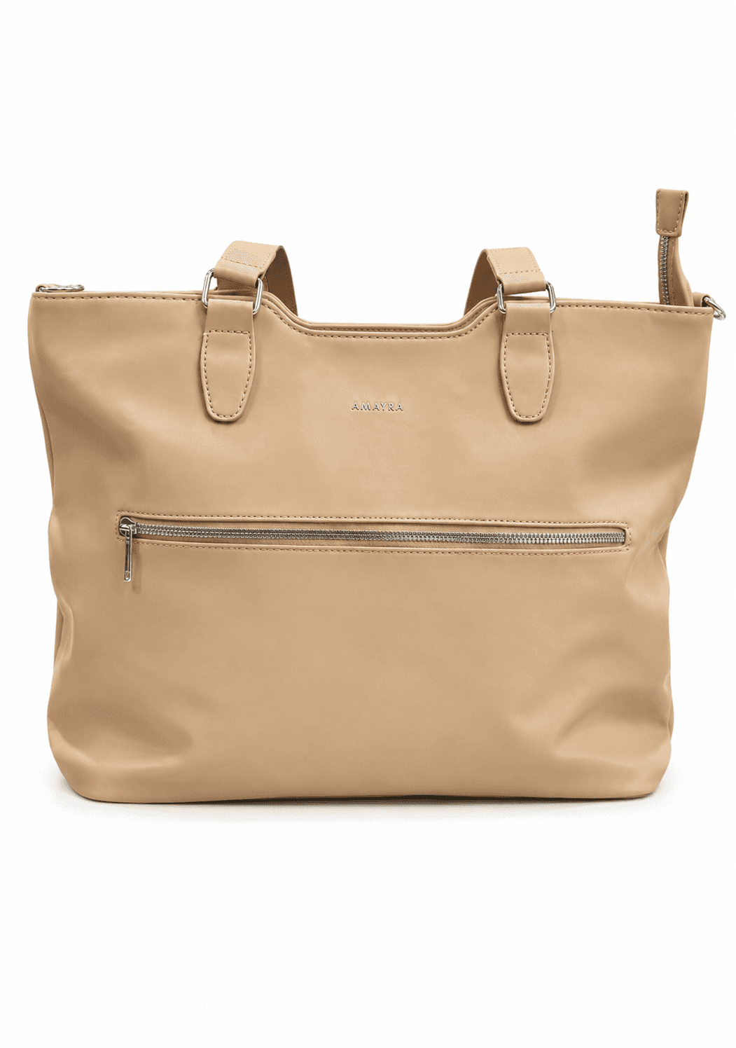 Cartera Amayra 34cm Camel | Sintético