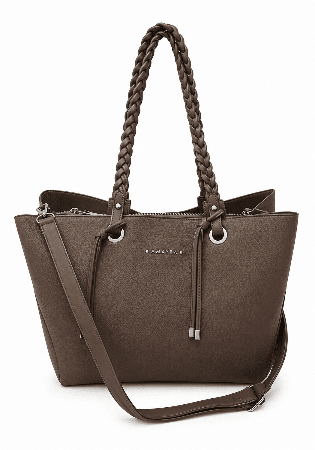 Cartera Amayra 34cm Visón | Sintético