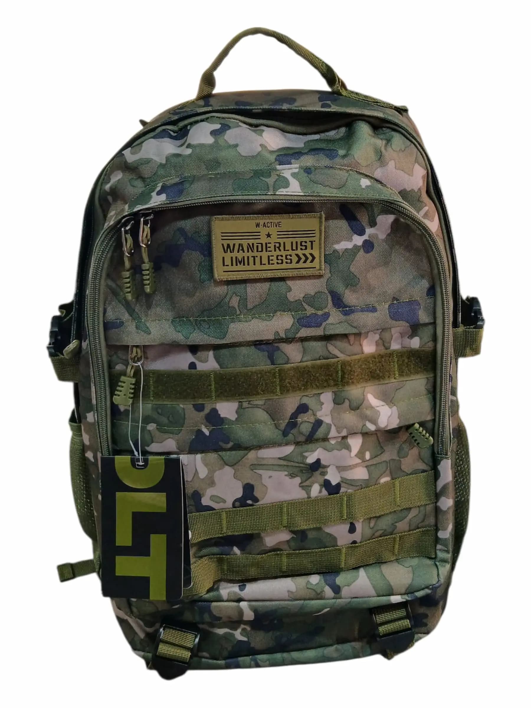 WANDERLUST MOCHILA TACTICA 46CM CAMUFLADA | SINTÉTICO, CORREAS REGULABLES