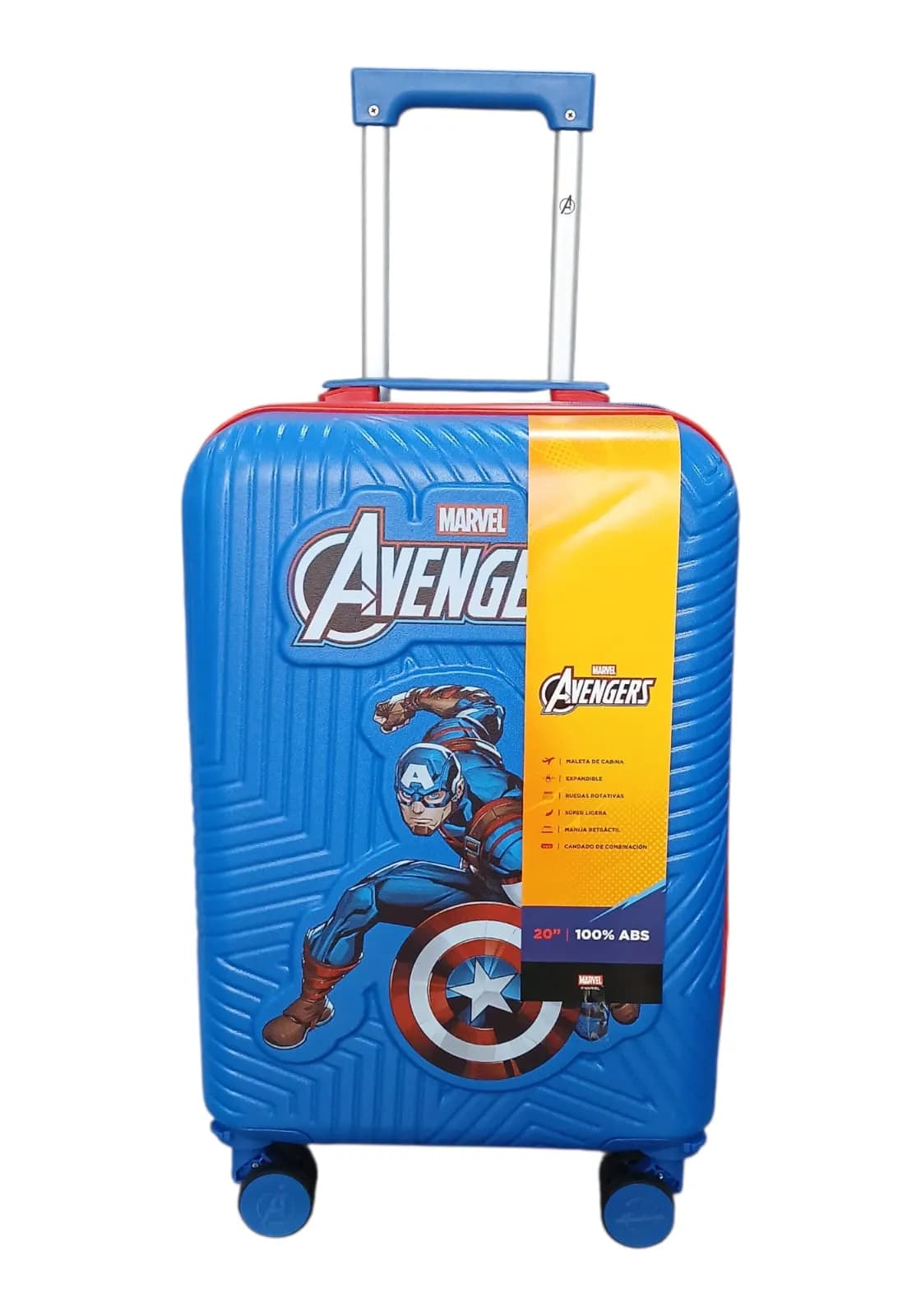 DISNEY ADVENGERS VALIJA 55CM AZUL | RIGÍDA, 4 RUEDAS, LIVIANA