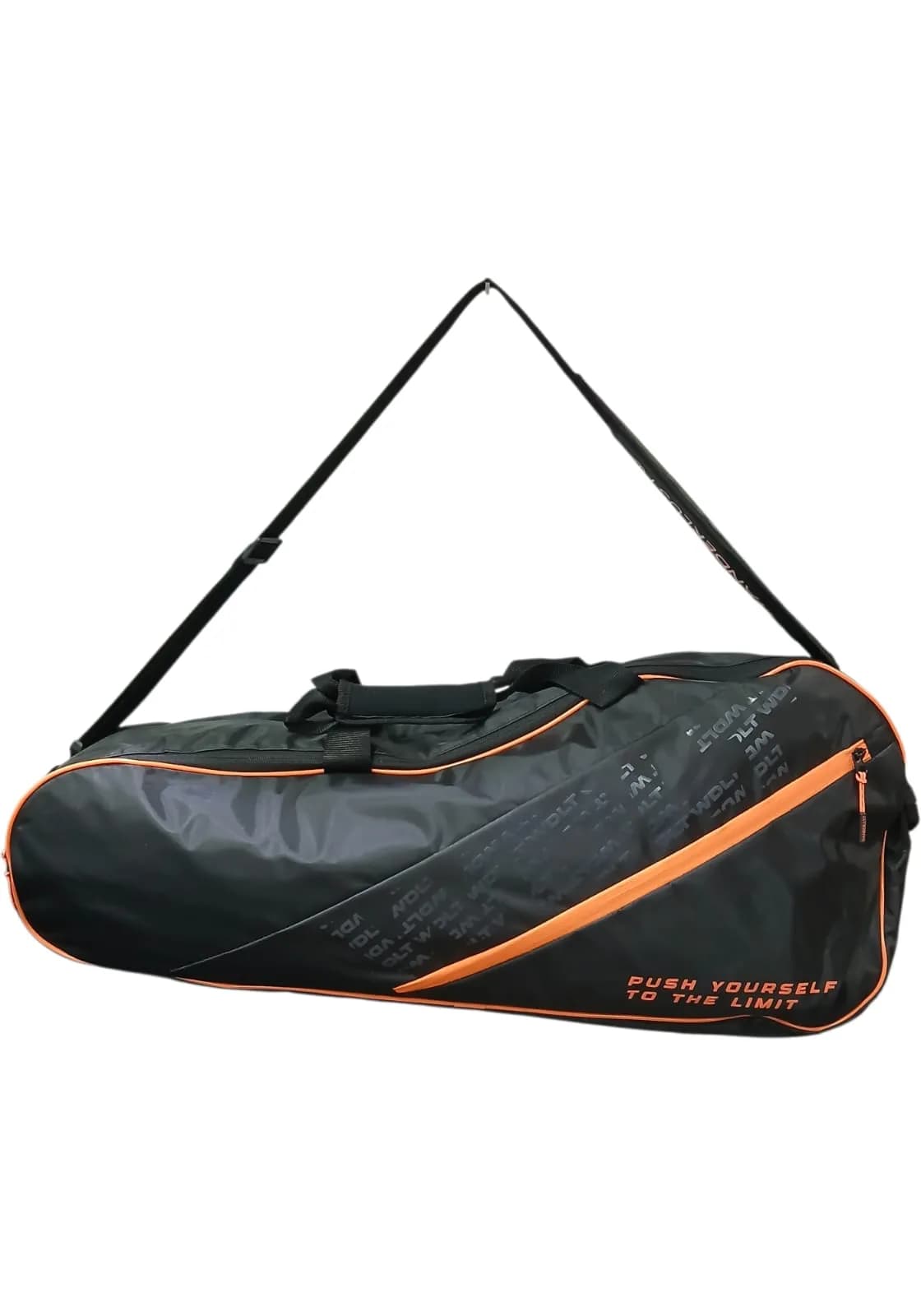 WANDERLUST BOLSO TENIS NEGRO C/ NARANJA | CORREA REGULABLE