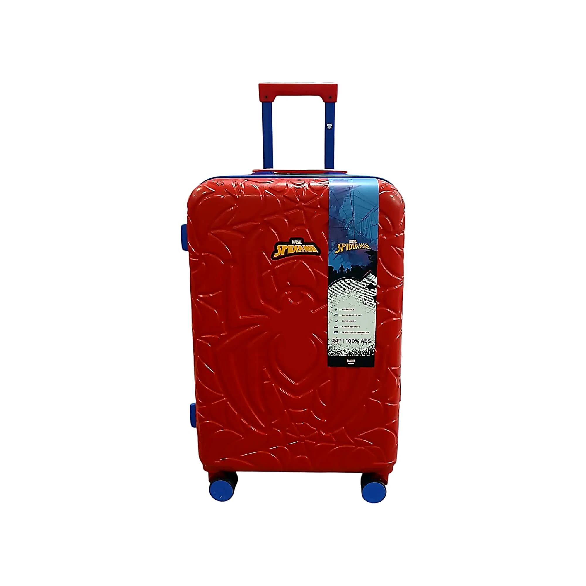 DISNEY SPIDERMAN VALIJA 65CM ROJA | RIGÍDA, 4 RUEDAS, LIVIANA
