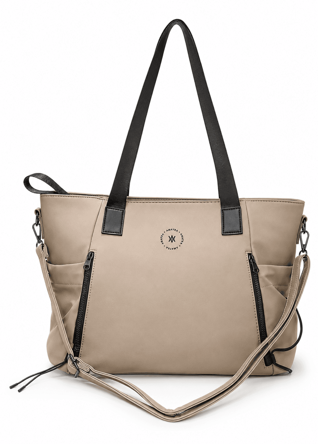 Cartera Amayra 34cm Camel | Sintético