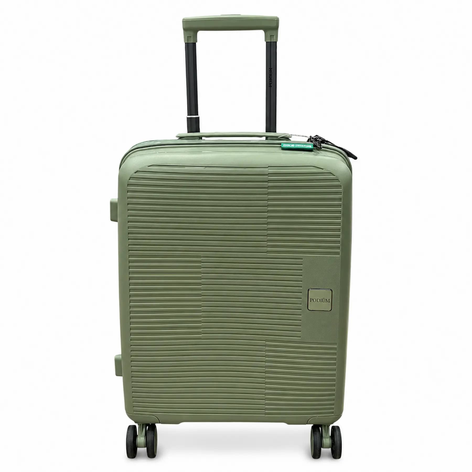Podium Valija de Cabina 55cm Verde | 100%pp,4 Ruedas, Liviana
