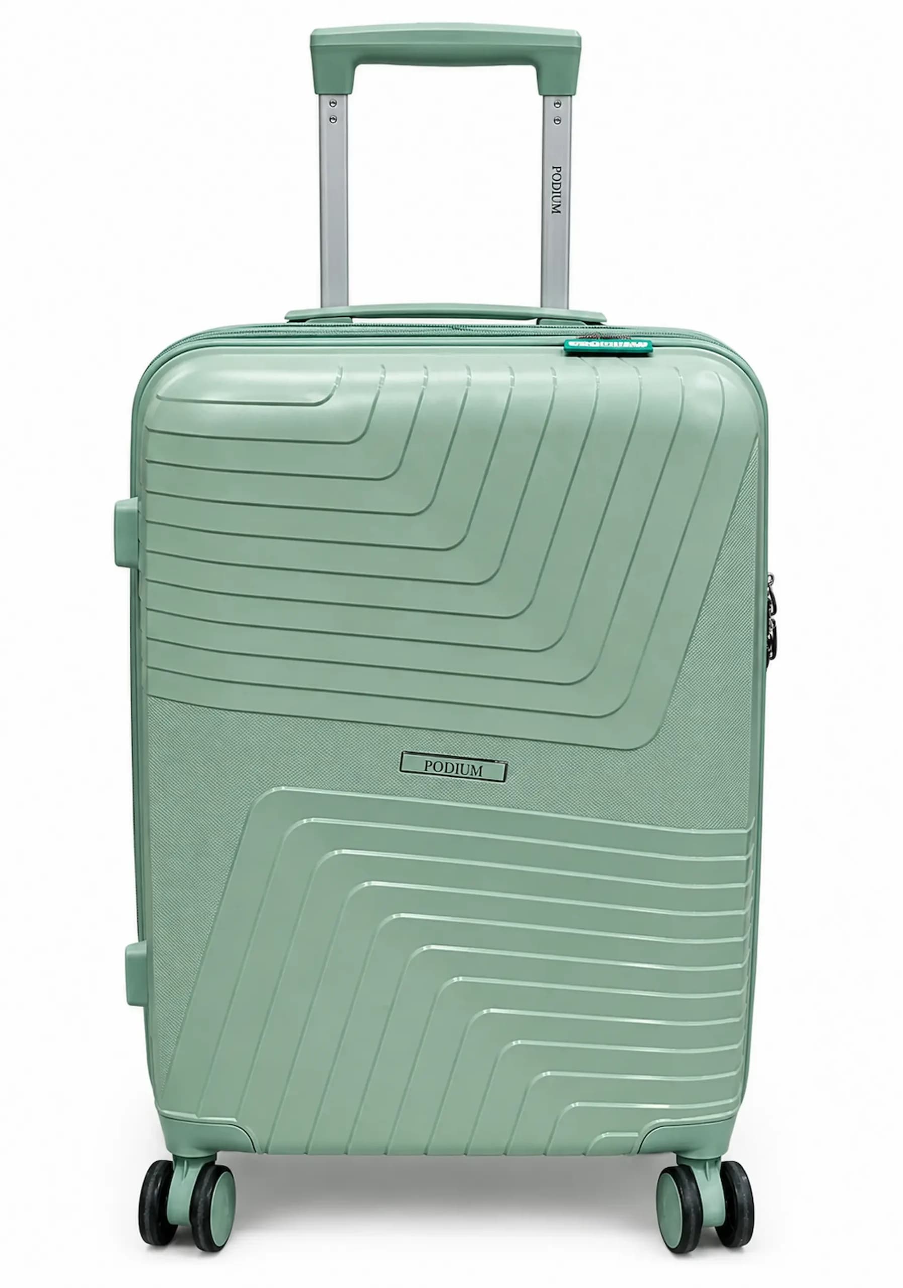 Podium Valija de Cabina 55cm Verde | 100%pp,4 Ruedas, Liviana