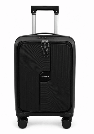 LA CHAPELLE VALIJA 55CM C/ PORTA NOTEBOOK NEGRA | RIGÍDA, 4 RUEDAS, LIVIANA